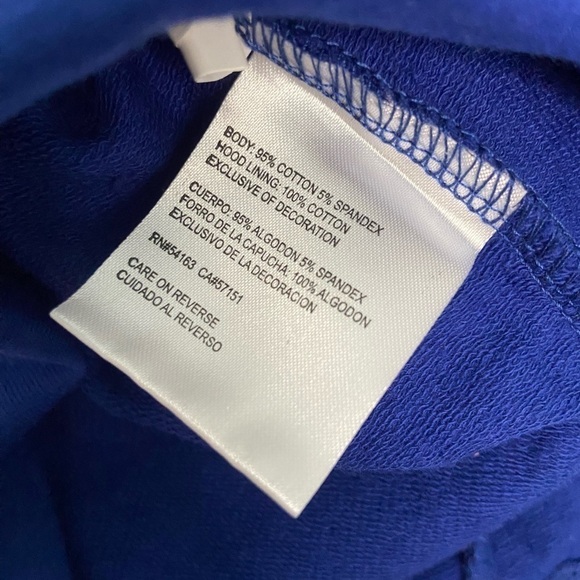 NWT DKNY New York Knicks Basketball Blue & Orange Hoodie Pullover w/Logo Small - Picture 9 of 10